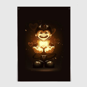 Постер Bendy And The Ink Machine: в Ухте, 100% бумага
 | бумага, плотность 150 мг. Матовая, но за счет высокого коэффициента гладкости имеет небольшой блеск и дает на свету блики, но в отличии от глянцевой бумаги не покрыта лаком | bendy | bendy and the ink machine | бенди | бени | бенни | бэнди | детская | детям | игра | капли | компьютерная игра | краска | машина | подтеки | ужастик | чернила | чернильная