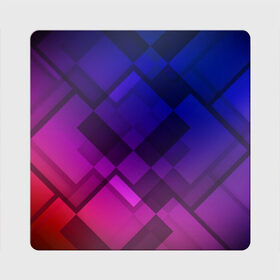 Магнит виниловый Квадрат с принтом Ромбы в градиенте в Ухте, полимерный материал с магнитным слоем | размер 9*9 см, закругленные углы | Тематика изображения на принте: 