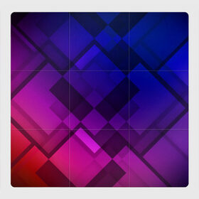 Магнитный плакат 3Х3 с принтом Ромбы в градиенте в Ухте, Полимерный материал с магнитным слоем | 9 деталей размером 9*9 см | Тематика изображения на принте: 