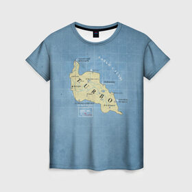 Женская футболка 3D с принтом Turbo в Ухте, 100% полиэфир ( синтетическое хлопкоподобное полотно) | прямой крой, круглый вырез горловины, длина до линии бедер | bab | rap | sqwoz | sqwoz bab | ауф | ой | реп | репер | рэп | рэпер | сквоз баб | сквозь баб | хип хоп