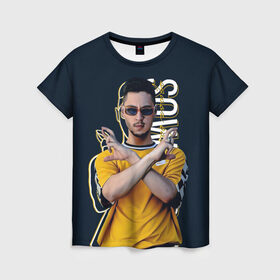 Женская футболка 3D с принтом Sqwoz bab в Ухте, 100% полиэфир ( синтетическое хлопкоподобное полотно) | прямой крой, круглый вырез горловины, длина до линии бедер | bab | rap | sqwoz | sqwoz bab | ауф | ой | реп | репер | рэп | рэпер | сквоз баб | сквозь баб | хип хоп