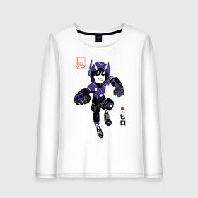 Женский лонгслив хлопок с принтом Хиро в Ухте, 100% хлопок |  | big hero 6 | disney | hiro hamada | vdkimel | город героев 6 | дисней | хиро