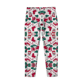Детские леггинсы 3D НОВОГОДНЯЯ АТМОСФЕРА: в Ухте, полиэстер 85%, спандекс 15% | эластичный пояс, зауженный крой |