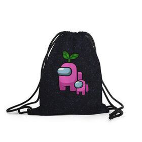 Рюкзак-мешок 3D с принтом Among us Pink+ kid Pink в Ухте, 100% полиэстер | плотность ткани — 200 г/м2, размер — 35 х 45 см; лямки — толстые шнурки, застежка на шнуровке, без карманов и подкладки | among | among us | among us impostor | among us lime | among us lime+ kid lime | among us pink+ kid pink | among us red+ kid red | among us предатель | imposter | амонг | амонг ас | амонг ас предатель | игра про космос | космос | предатель
