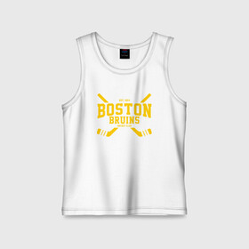 Детская майка хлопок с принтом Boston Bruins в Ухте,  |  | Тематика изображения на принте: boston | boston bruins | bruins | hockey | nhl | usa | бостон | бостон брюинз | нхл | спорт | сша | хоккей | шайба