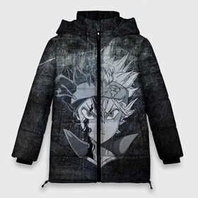 Женская зимняя куртка 3D с принтом Черный клевер в Ухте, верх — 100% полиэстер; подкладка — 100% полиэстер; утеплитель — 100% полиэстер | длина ниже бедра, силуэт Оверсайз. Есть воротник-стойка, отстегивающийся капюшон и ветрозащитная планка. 

Боковые карманы с листочкой на кнопках и внутренний карман на молнии | asta | black clover | акума | аста | демон | пятилистник | черный клевер