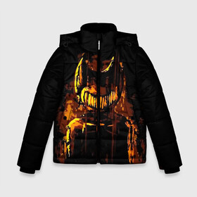 Зимняя куртка для мальчиков 3D с принтом Bendy And The Ink Machine в Ухте, ткань верха — 100% полиэстер; подклад — 100% полиэстер, утеплитель — 100% полиэстер | длина ниже бедра, удлиненная спинка, воротник стойка и отстегивающийся капюшон. Есть боковые карманы с листочкой на кнопках, утяжки по низу изделия и внутренний карман на молнии. 

Предусмотрены светоотражающий принт на спинке, радужный светоотражающий элемент на пуллере молнии и на резинке для утяжки | bendy | bendy and the ink machine | бенди | бени | бенни | бэнди | детская | детям | игра | капли | компьютерная игра | краска | машина | подтеки | ужастик | чернила | чернильная