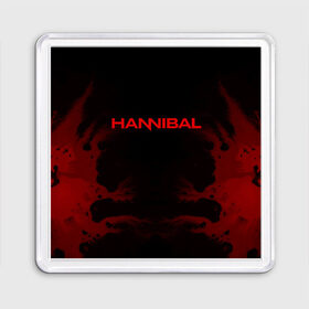 Магнит 55*55 с принтом Hannibal в Ухте, Пластик | Размер: 65*65 мм; Размер печати: 55*55 мм | hannibal | ганибал | ганнибал | лектер | лектор | мадс миккельсен | сериал | сериалы | хью дэнси