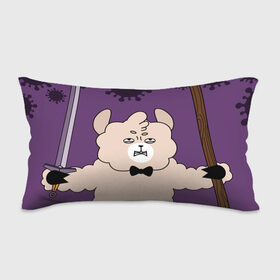 Подушка 3D антистресс с принтом Ты не пройдёшь в Ухте, наволочка — 100% полиэстер, наполнитель — вспененный полистирол | состоит из подушки и наволочки на молнии | гендальф | лама | ламакомикс | мем | ты не пройдёшь