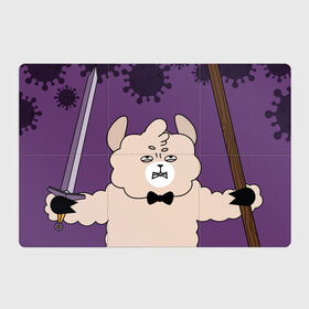 Магнитный плакат 3Х2 с принтом Ты не пройдёшь в Ухте, Полимерный материал с магнитным слоем | 6 деталей размером 9*9 см | гендальф | лама | ламакомикс | мем | ты не пройдёшь