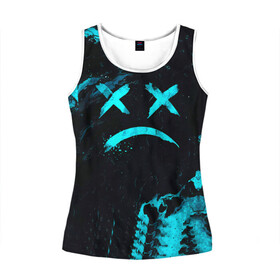 Женская майка 3D с принтом Lil Peep в Ухте, 100% полиэстер | круглая горловина, прямой силуэт, длина до линии бедра | 2021 | cry baby | leel | pip | грусть | лил | лил пип | модная музыка | модный рэп | музыка | настроение | новый год | обида | одиночество | пип | птица | птичка | реп | рэп | рэпер | рэпчик | улыбка