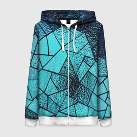 Женская толстовка 3D на молнии НЕОНОВЫЙ ВИТРАЖ: в Ухте, 100% полиэстер | длина до линии бедра, манжеты и пояс оформлены мягкой тканевой резинкой, двухслойный капюшон со шнурком для регулировки, спереди молния, по бокам два кармана | витраж | капли воды | неон | стекло