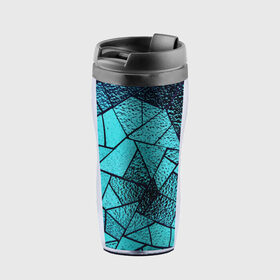 Термокружка-непроливайка с принтом НЕОНОВЫЙ ВИТРАЖ в Ухте, внутренняя часть — пищевой пластик, наружная часть — прозрачный пластик, между ними — полиграфическая вставка с рисунком | объем — 350 мл, герметичная крышка | витраж | капли воды | неон | стекло