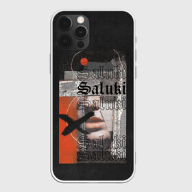 Чехол для iPhone 12 Pro с принтом SALUKI в Ухте, силикон | область печати: задняя сторона чехла, без боковых панелей | Тематика изображения на принте: rap | saluki | saluki rap | рэп | рэпер | салюки