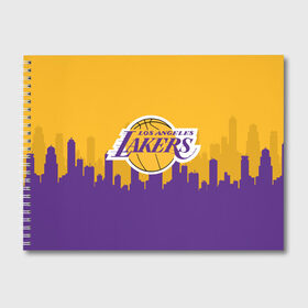 Альбом для рисования с принтом LOS ANGELES LAKERS в Ухте, 100% бумага
 | матовая бумага, плотность 200 мг. | 24 lakers | kobe bryant | lakers | los angeles lakers | баскетбол. | коби брайант | лос анджелес лейкерс | лосанджелес лейкерс