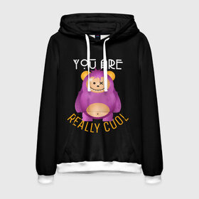 Мужская толстовка 3D с принтом Реально крутой в Ухте, 100% полиэстер | двухслойный капюшон со шнурком для регулировки, мягкие манжеты на рукавах и по низу толстовки, спереди карман-кенгуру с мягким внутренним слоем. | Тематика изображения на принте: 