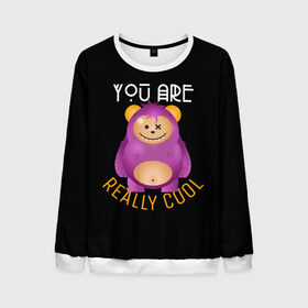 Мужской свитшот 3D с принтом Реально крутой в Ухте, 100% полиэстер с мягким внутренним слоем | круглый вырез горловины, мягкая резинка на манжетах и поясе, свободная посадка по фигуре | Тематика изображения на принте: 