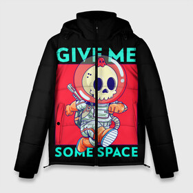 Мужская зимняя куртка 3D с принтом Скелет космонавт в Ухте, верх — 100% полиэстер; подкладка — 100% полиэстер; утеплитель — 100% полиэстер | длина ниже бедра, свободный силуэт Оверсайз. Есть воротник-стойка, отстегивающийся капюшон и ветрозащитная планка. 

Боковые карманы с листочкой на кнопках и внутренний карман на молнии. | 