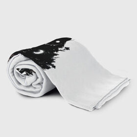 Плед 3D с принтом Красная шапочка в Ухте, 100% полиэстер | закругленные углы, все края обработаны. Ткань не мнется и не растягивается | red hood | wolf | бочок | волк | волченок | волчок | колобок | красная шапка | красная шапочка | лес | луна | с красной шапочкой | сказка