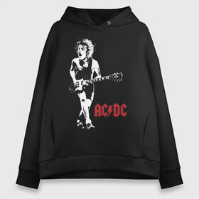 Женское худи Oversize хлопок с принтом AC DC в Ухте, френч-терри — 70% хлопок, 30% полиэстер. Мягкий теплый начес внутри —100% хлопок | боковые карманы, эластичные манжеты и нижняя кромка, капюшон на магнитной кнопке | ac dc | australian | hard rock | music | rock | rock band | rocknroll | sydney | австралийская | музыка | рок | рок группа | рок н ролл | сидней | хард рок