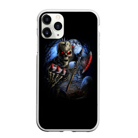Чехол для iPhone 11 Pro Max матовый с принтом SKILLET в Ухте, Силикон |  | Тематика изображения на принте: кладбище ночью | кровь | могила | неоновые глаза | полнолуние | скелет | страшный принт | топор | хэллоуин