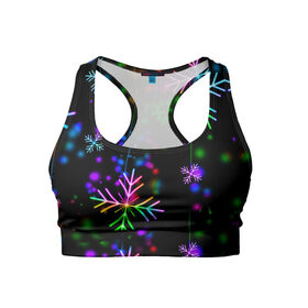 Женский спортивный топ 3D с принтом Новый год в Ухте, 82% полиэстер, 18% спандекс Ткань безопасна для здоровья, позволяет коже дышать, не мнется и не растягивается |  | 