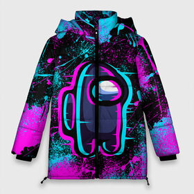 Женская зимняя куртка 3D с принтом NEON AMONG US в Ухте, верх — 100% полиэстер; подкладка — 100% полиэстер; утеплитель — 100% полиэстер | длина ниже бедра, силуэт Оверсайз. Есть воротник-стойка, отстегивающийся капюшон и ветрозащитная планка. 

Боковые карманы с листочкой на кнопках и внутренний карман на молнии | among us | impostor | neon | not me | there is 1 impostor | there is impostor among us | амонг ас | предатель | разноцветные космонавты