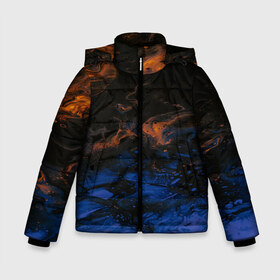 Зимняя куртка для мальчиков 3D с принтом краска fluid art разводы жи в Ухте, ткань верха — 100% полиэстер; подклад — 100% полиэстер, утеплитель — 100% полиэстер | длина ниже бедра, удлиненная спинка, воротник стойка и отстегивающийся капюшон. Есть боковые карманы с листочкой на кнопках, утяжки по низу изделия и внутренний карман на молнии. 

Предусмотрены светоотражающий принт на спинке, радужный светоотражающий элемент на пуллере молнии и на резинке для утяжки | 
