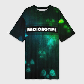 Платье-футболка 3D с принтом RADIOACTIVE в Ухте,  |  | значок радиации | металл текстура | метро | радиация | сталкер