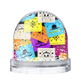 Снежный шар Color pattern: в Ухте, Пластик | Изображение внутри шара печатается на глянцевой фотобумаге с двух сторон | flower | hat | hipster | skull | узор | хипстер | цветок | череп | шляпа