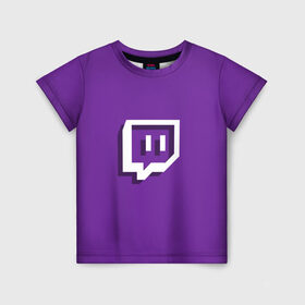 Детская футболка 3D с принтом Фанат Твича (Twitch) в Ухте, 100% гипоаллергенный полиэфир | прямой крой, круглый вырез горловины, длина до линии бедер, чуть спущенное плечо, ткань немного тянется | 3d | twitch | стрим | стример | твич
