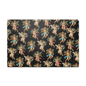 Пазл магнитный 126 элементов Ангелы: в Ухте, полимерный материал с магнитным слоем | 126 деталей, размер изделия —  180*270 мм | амур | ангел | ангелы | витраж | крыло | крылья | купидон | цветок | цветы