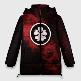 Женская зимняя куртка 3D с принтом Черный клевер в Ухте, верх — 100% полиэстер; подкладка — 100% полиэстер; утеплитель — 100% полиэстер | длина ниже бедра, силуэт Оверсайз. Есть воротник-стойка, отстегивающийся капюшон и ветрозащитная планка. 

Боковые карманы с листочкой на кнопках и внутренний карман на молнии | asta | black clover | акума | аста | демон | пятилистник | черный клевер