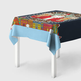 Скатерть 3D с принтом Happy New Beer в Ухте, 100% полиэстер (ткань не мнется и не растягивается) | Размер: 150*150 см | Тематика изображения на принте: 