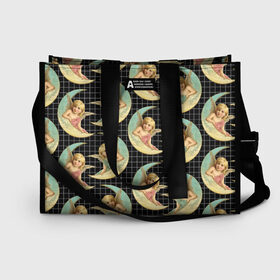 Сумка-шоппер 3D Ангел: в Ухте, 100% полиэстер | застегивается на металлическую кнопку; внутренний карман застегивается на молнию. Стенки укреплены специальным мягким материалом, чтобы защитить содержимое от несильных ударов
 | амур | ангел | ангелы | витраж | крыло | крылья | купидон | луна | цветок | цветы