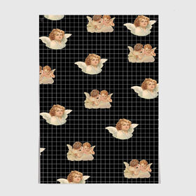 Постер Ангел: в Ухте, 100% бумага
 | бумага, плотность 150 мг. Матовая, но за счет высокого коэффициента гладкости имеет небольшой блеск и дает на свету блики, но в отличии от глянцевой бумаги не покрыта лаком | амур | ангел | ангелы | витраж | крыло | крылья | купидон | цветок | цветы