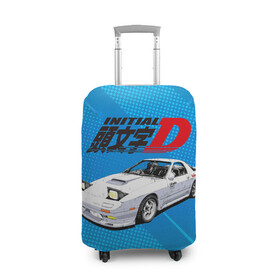 Чехол для чемодана 3D с принтом INITIAL D. в Ухте, 86% полиэфир, 14% спандекс | двустороннее нанесение принта, прорези для ручек и колес | initial d | аниме | гонки | инициал ди | король дрифта | уличные гонки | фильм