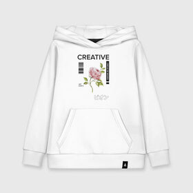 Детская толстовка хлопок с принтом CREATIVE в Ухте, 100% хлопок | Круглый горловой вырез, эластичные манжеты, пояс, капюшен | 2020 | абстракция | граффити | стиль | тренд | уличный стиль | урбан