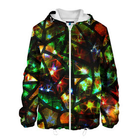 Мужская куртка 3D Винтажное рождество: в Ухте, ткань верха — 100% полиэстер, подклад — флис | прямой крой, подол и капюшон оформлены резинкой с фиксаторами, два кармана без застежек по бокам, один большой потайной карман на груди. Карман на груди застегивается на липучку |