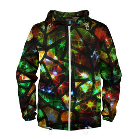 Мужская ветровка 3D с принтом Винтажное рождество в Ухте, 100% полиэстер | подол и капюшон оформлены резинкой с фиксаторами, два кармана без застежек по бокам, один потайной карман на груди | 