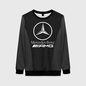 Женский свитшот 3D с принтом MERCEDES-BENZ в Ухте, 100% полиэстер с мягким внутренним слоем | круглый вырез горловины, мягкая резинка на манжетах и поясе, свободная посадка по фигуре | mercedes | mercedes benz | авто | автомобиль | логотип | марка | машина | мерин | мерс | мерседес | надпись | текстура