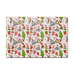 Пазл магнитный 126 элементов с принтом Новогодний фон в Ухте, полимерный материал с магнитным слоем | 126 деталей, размер изделия —  180*270 мм | Тематика изображения на принте: 