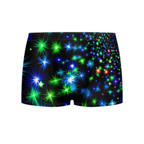 Мужские трусы 3D с принтом Уносящиеся огоньки в Ухте, 50% хлопок, 50% полиэстер | классическая посадка, на поясе мягкая тканевая резинка | 