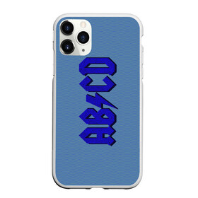 Чехол для iPhone 11 Pro Max матовый с принтом ABCD пародия на AC DC в Ухте, Силикон |  | 