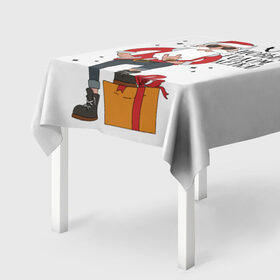 Скатерть 3D С Новым годом, детка!: в Ухте, 100% полиэстер (ткань не мнется и не растягивается) | Размер: 150*150 см |