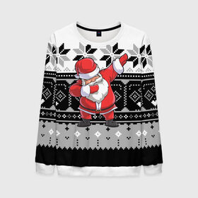 Мужской свитшот 3D с принтом Свитер Santa DAB в Ухте, 100% полиэстер с мягким внутренним слоем | круглый вырез горловины, мягкая резинка на манжетах и поясе, свободная посадка по фигуре | 