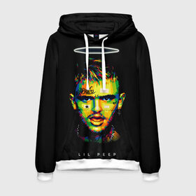 Мужская толстовка 3D с принтом LIL PEEP в Ухте, 100% полиэстер | двухслойный капюшон со шнурком для регулировки, мягкие манжеты на рукавах и по низу толстовки, спереди карман-кенгуру с мягким внутренним слоем. | Тематика изображения на принте: lil | lil peep | logobombing | peep. лил | pump | rap | xxx | xxxtenticon | пип | с лил пипом