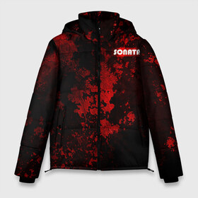 Мужская зимняя куртка 3D с принтом SONATA в Ухте, верх — 100% полиэстер; подкладка — 100% полиэстер; утеплитель — 100% полиэстер | длина ниже бедра, свободный силуэт Оверсайз. Есть воротник-стойка, отстегивающийся капюшон и ветрозащитная планка. 

Боковые карманы с листочкой на кнопках и внутренний карман на молнии. | брендовая надпись | металл | пятна краски | сталь | текстура металла