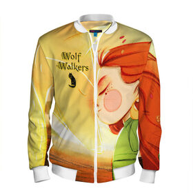Мужской бомбер 3D с принтом Легенда о волках в Ухте, 100% полиэстер | застегивается на молнию, по бокам два кармана без застежек, по низу бомбера и на воротнике - эластичная резинка | wolfwalkers | детское | ирландия | легенда о волках | мультфильм | мультфильмы | мульты | робин