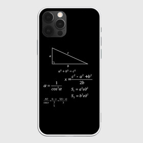 Чехол для iPhone 12 Pro с принтом Теорема Пифагора в Ухте, силикон | область печати: задняя сторона чехла, без боковых панелей | алгебра | геометрия | гипотенуза | катет | математик | пифагор | теорема пифагора | треугольник | философ | формулы | школа | шпаргалка